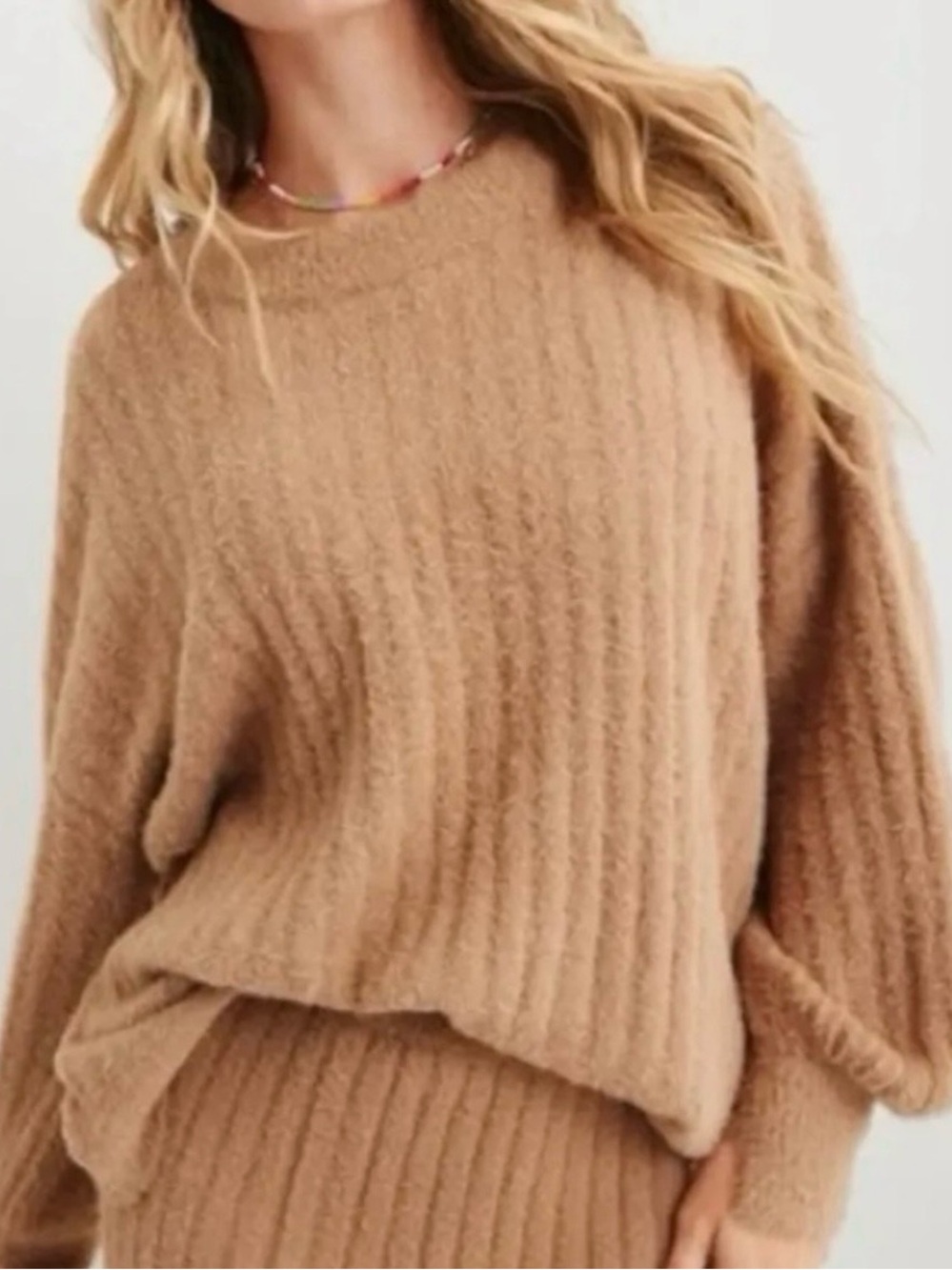 Aerie Buttercream Tan Oversized Soft Sweater Size Small